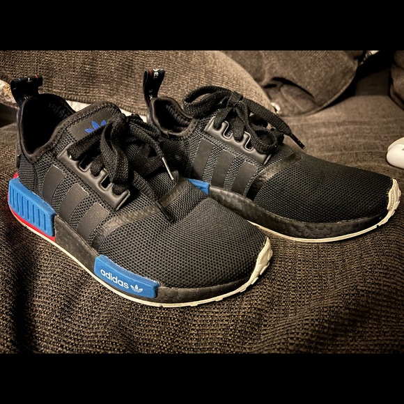 Adidas NMD R1 Black Red Blue - Picture 3 of 5